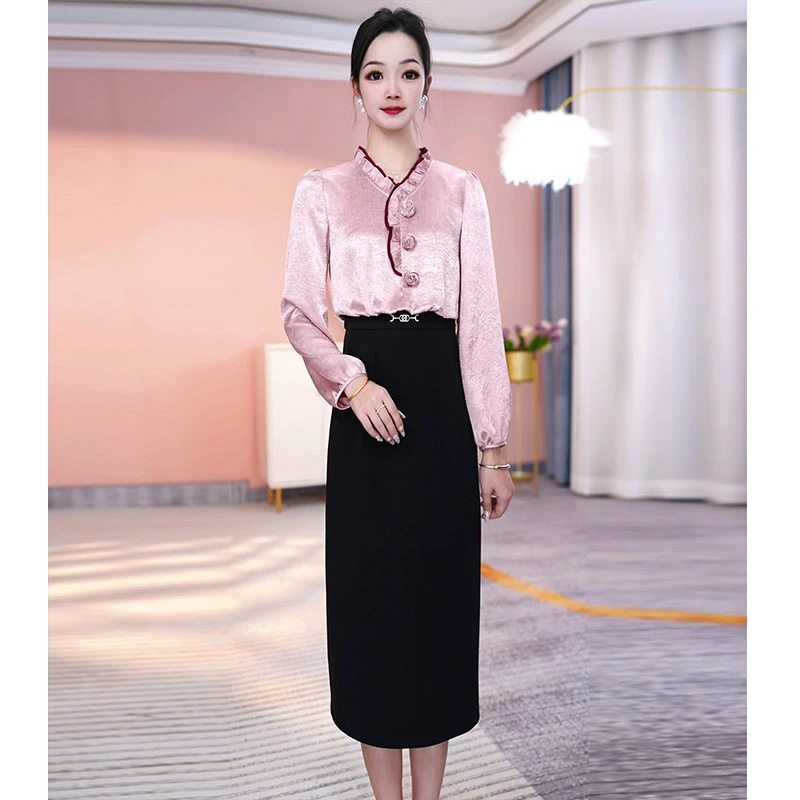 MF-25031 新款2025年春季时尚气质优雅显瘦连衣裙 M-4XL