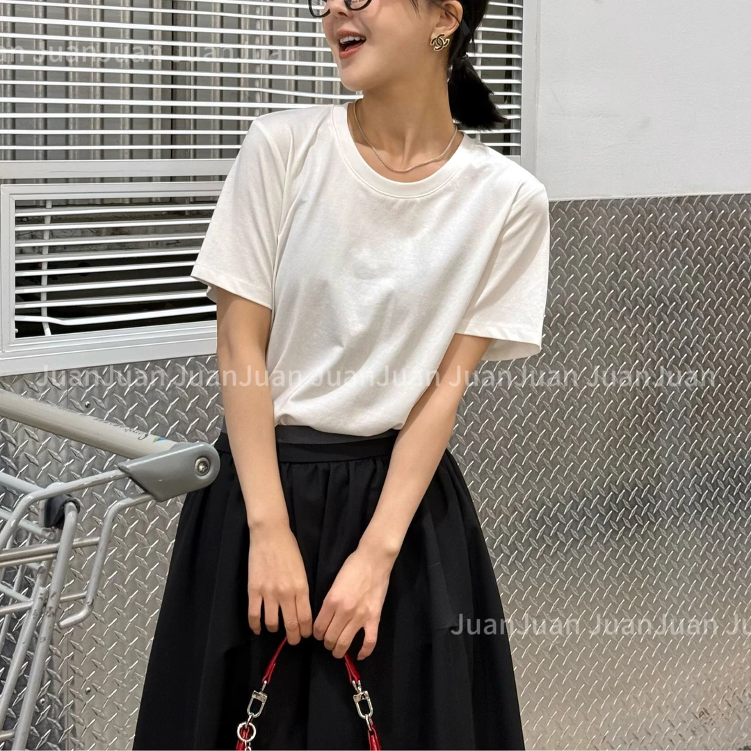 【纯色极简】简约百搭经典轻松穿出高级感纯色短袖时尚圆领