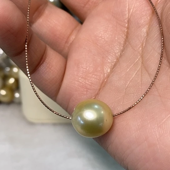 海水珍珠颈饰银S925镶嵌13.82