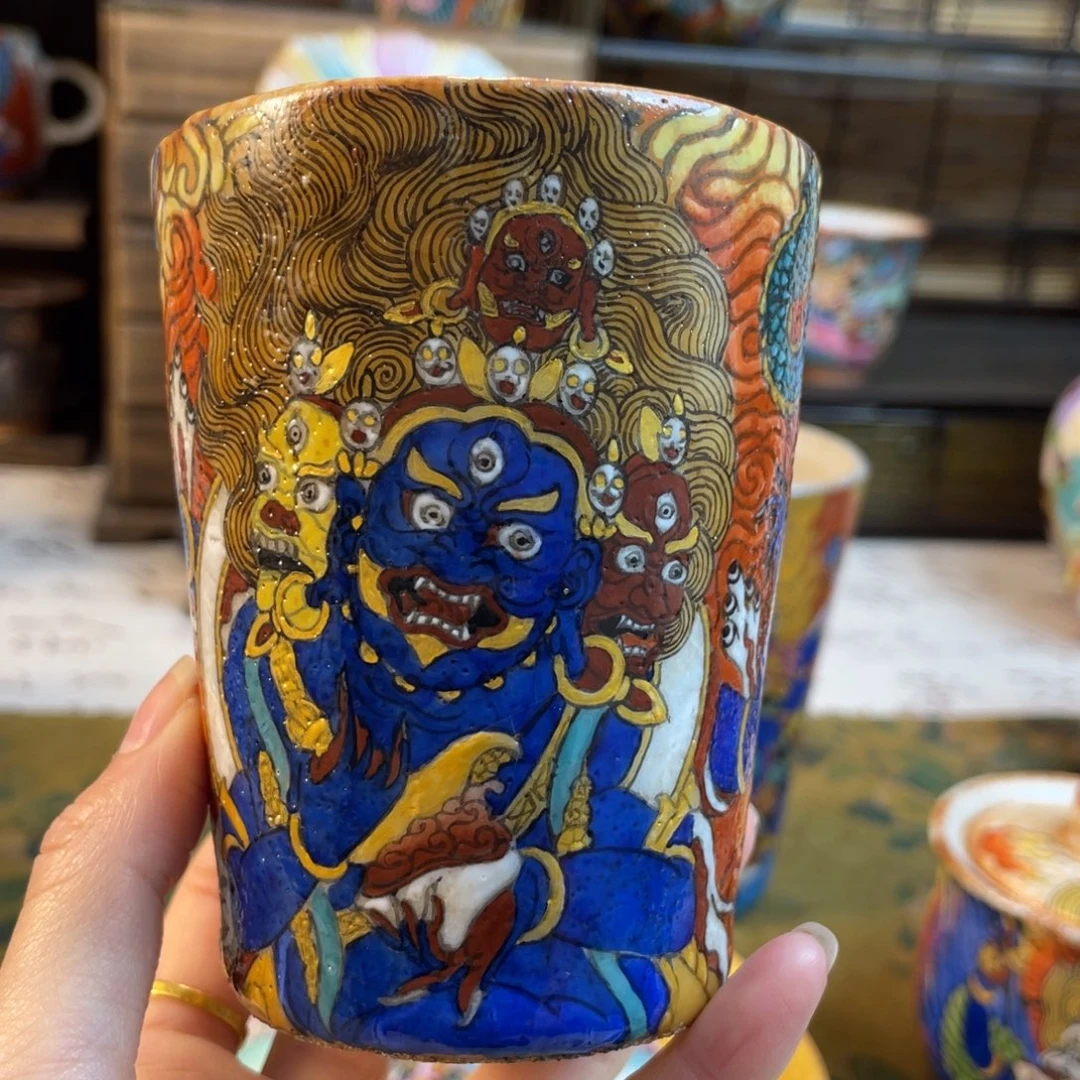 四壁大黑天匣钵杯