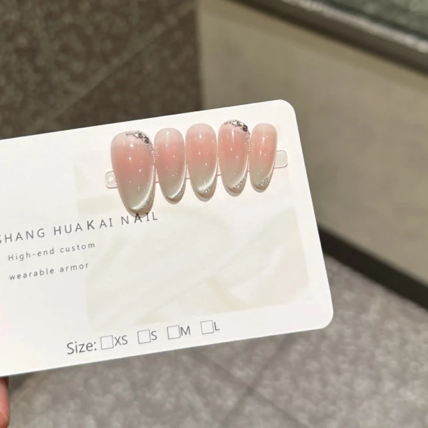 【江南烟雨】温柔显白中式简约大气百搭气质 8051904 纯手工穿戴甲