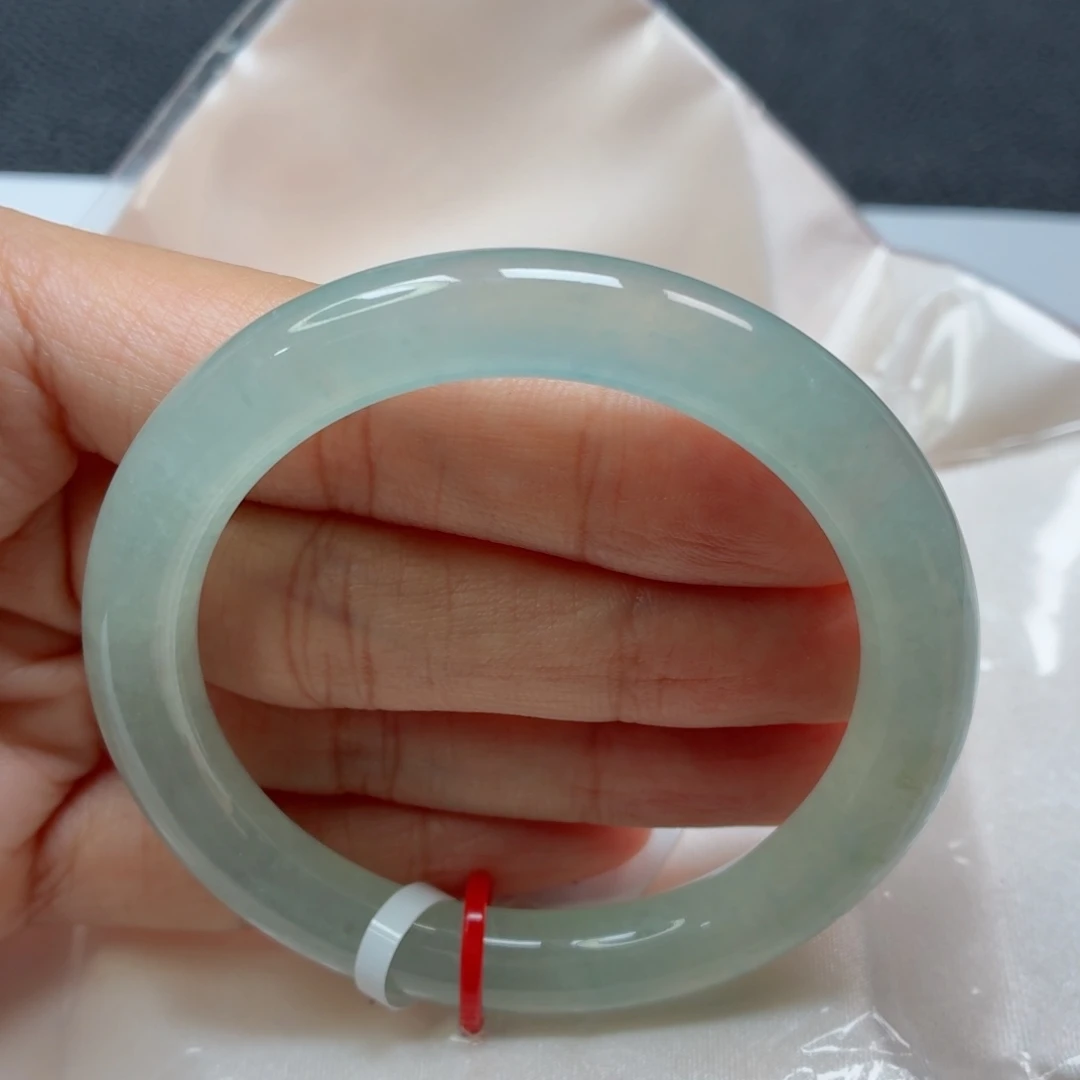 未镶嵌手镯翡翠老坑52圈玻璃底起钢光032小毕业种水