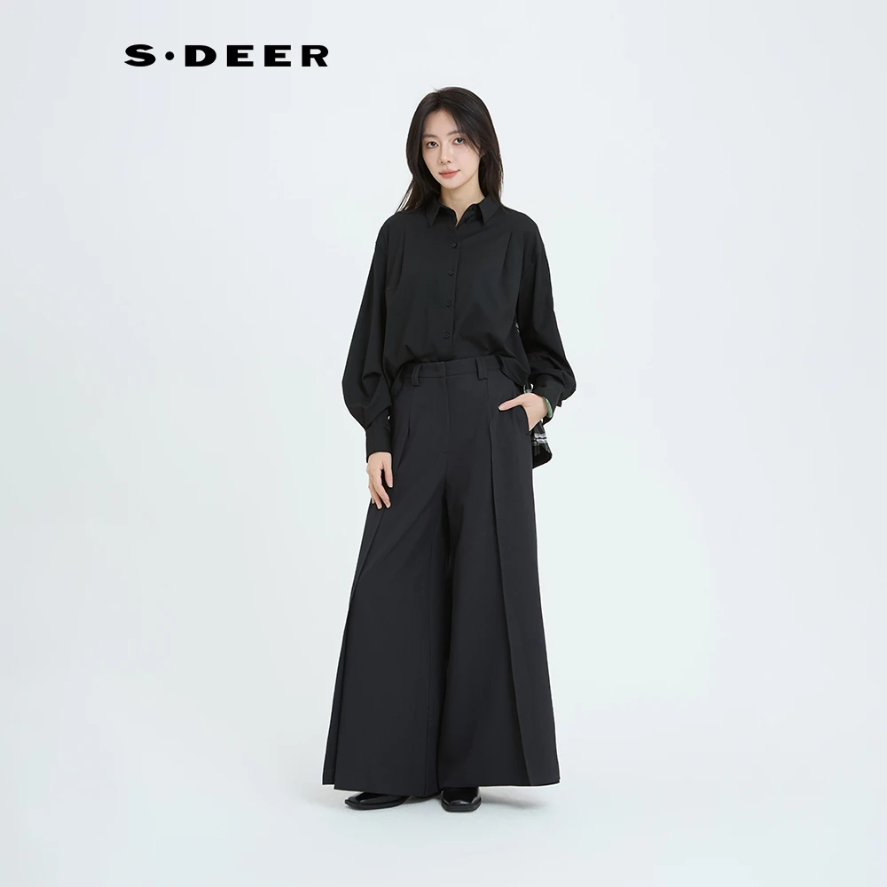 圣迪奥长袖轻奢时尚休闲百搭经典秋季简约衬衫S244Z0506