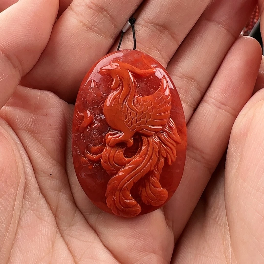 南红玛瑙吊坠未镶嵌