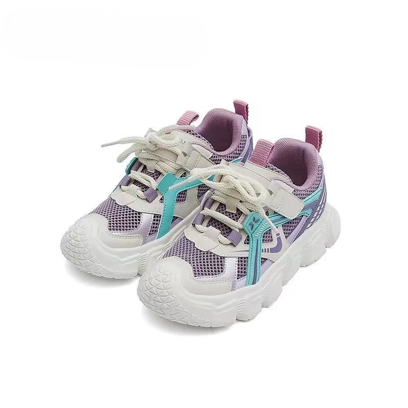 L.运动鞋新款浮力款透气双网跑鞋女童时尚百搭厚底休闲老爹鞋2107