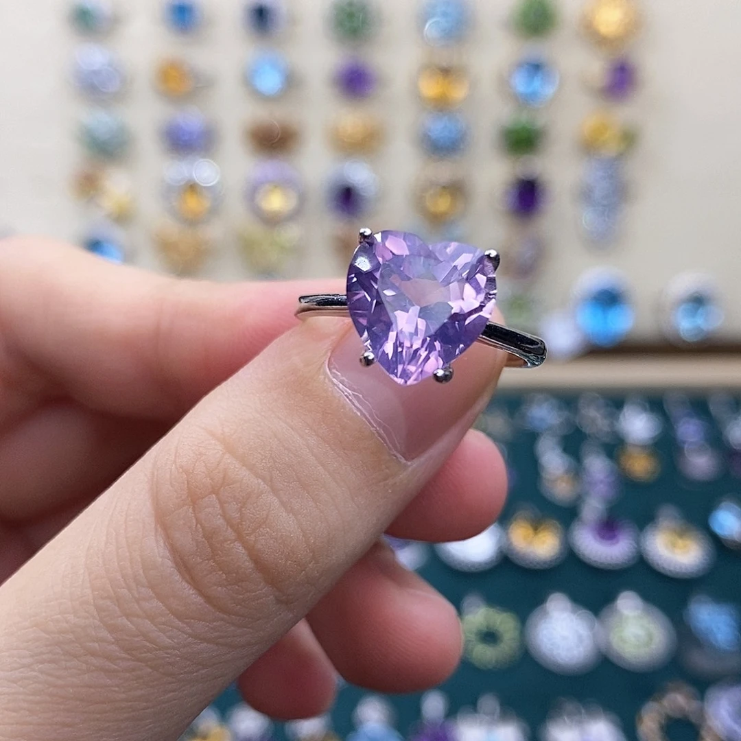 银S925镶嵌戒指水晶（一物一证）