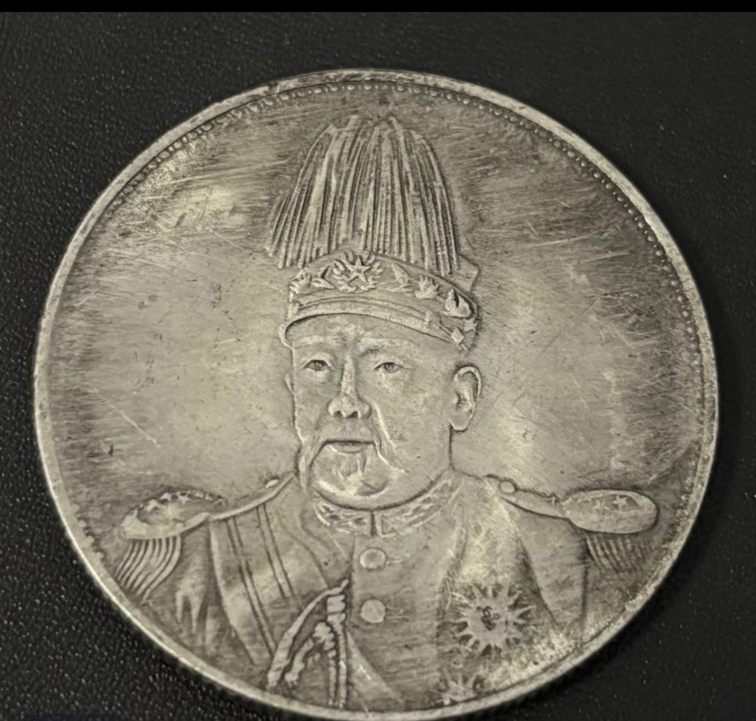 可吸翻仿古银元大洋摆件桌面装饰品A2