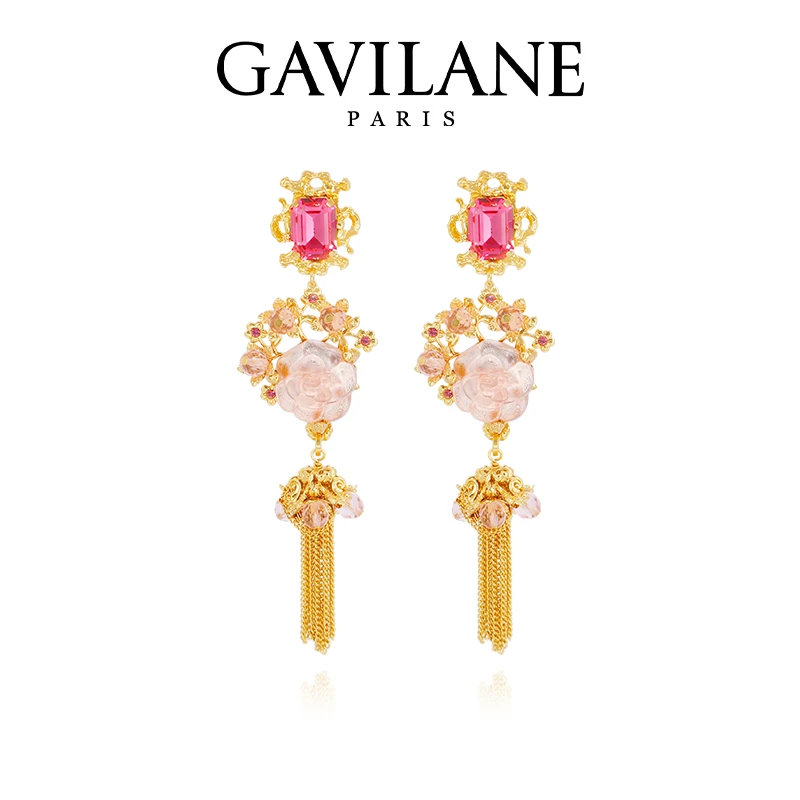 铜合金耳饰  AZLOOK 耳环【法国进口】GAVILANE 花神的凯旋耳环