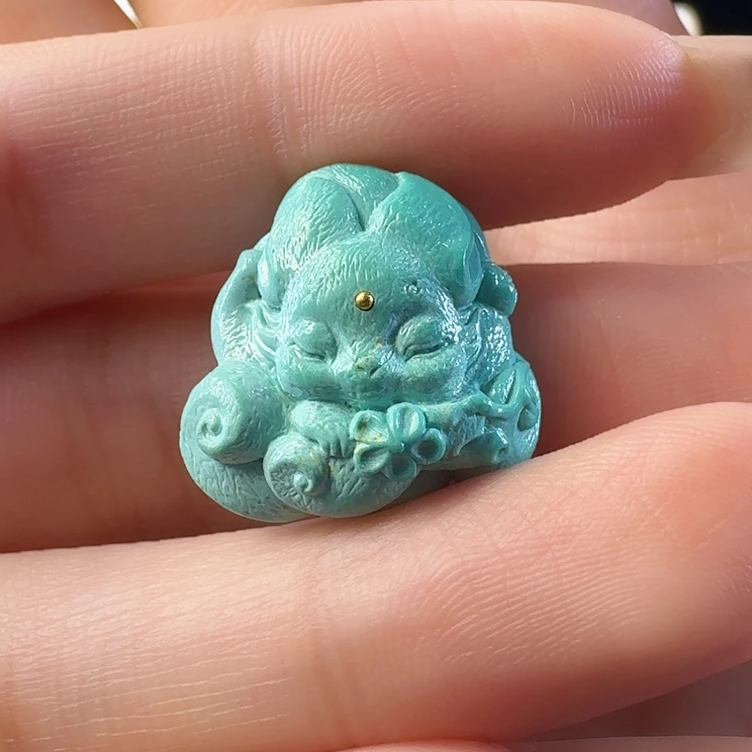 绿松石未镶嵌吊坠(不含链)凤九