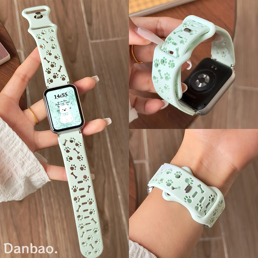 《镂空狗爪》适用于小米手环9pro新款硅胶表带8pro可爱红米watch5/4