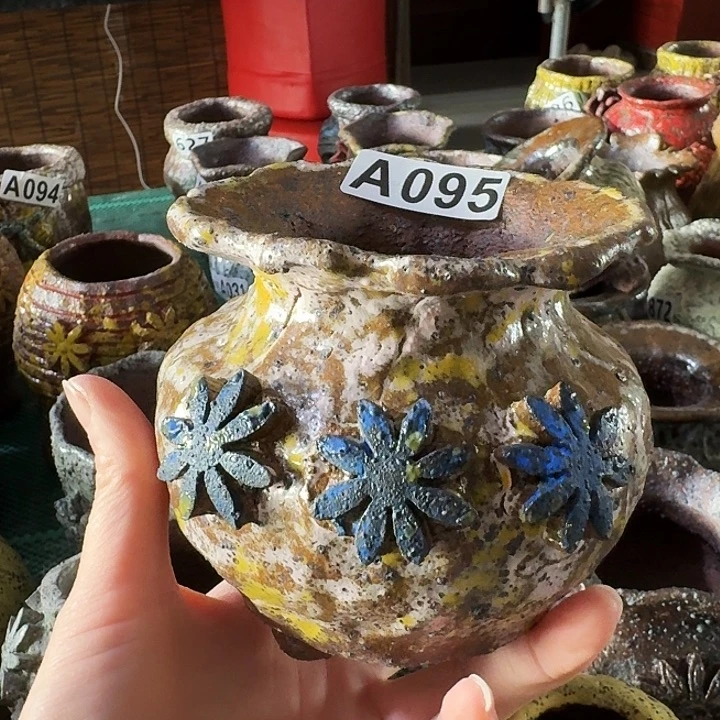 内口5高10粗陶手工