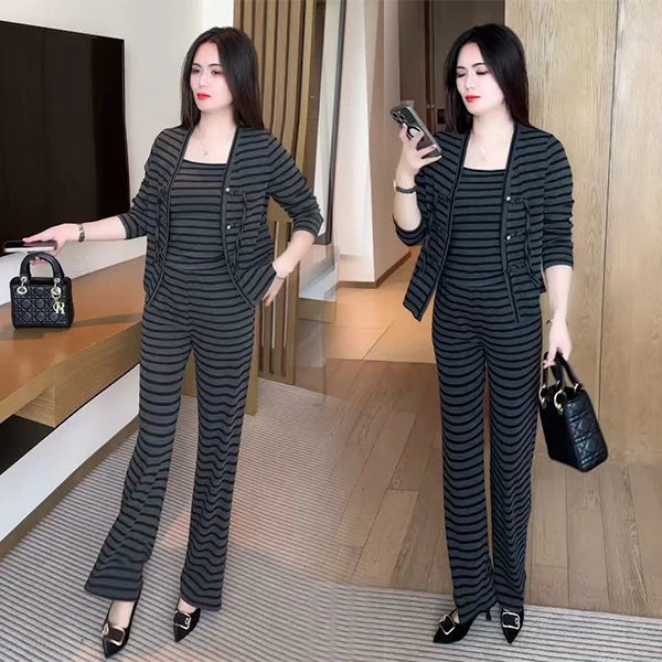 2025新款秋季新款时尚穿搭气质洋气收腰显瘦不挑人长袖套装80