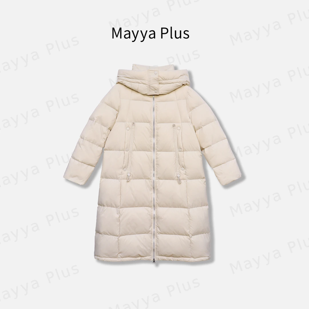 【北欧鹅绒】Mayya Plus麦芽定制轻奢气质显瘦百搭长羽绒服32448306