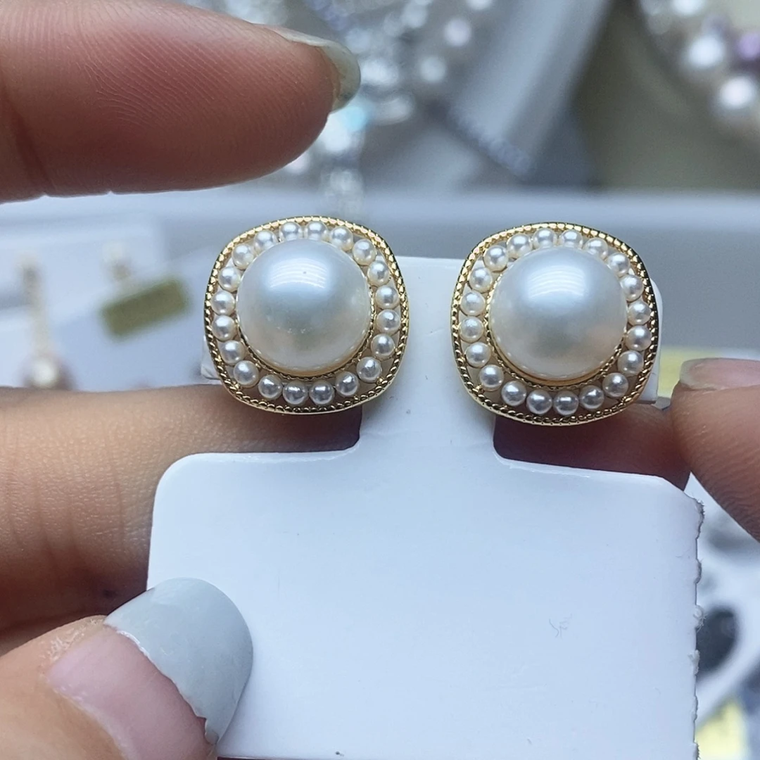 耳钉淡水珍珠未镶嵌