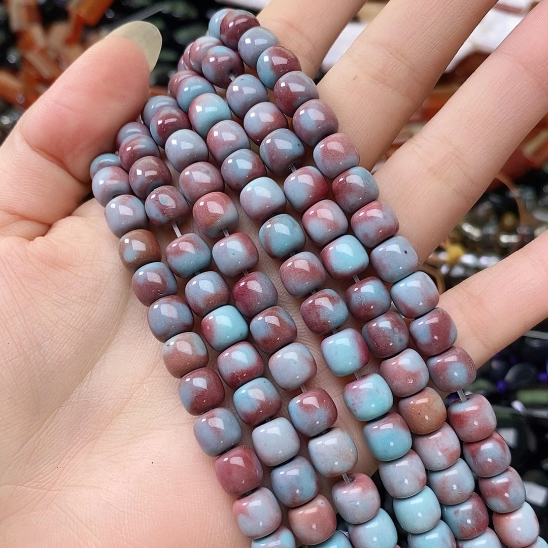 玛瑙/玉髓未镶嵌珠宝半成品卡七樱花松石一条