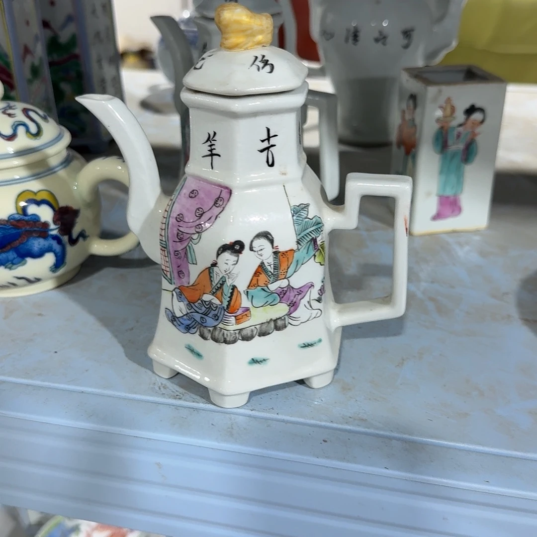 瓷片摆件手绘瓷器处理