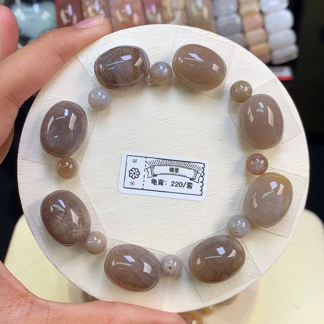 【闪购商品】颈饰未镶嵌硅化珊瑚（珊瑚玉）79号黑冰