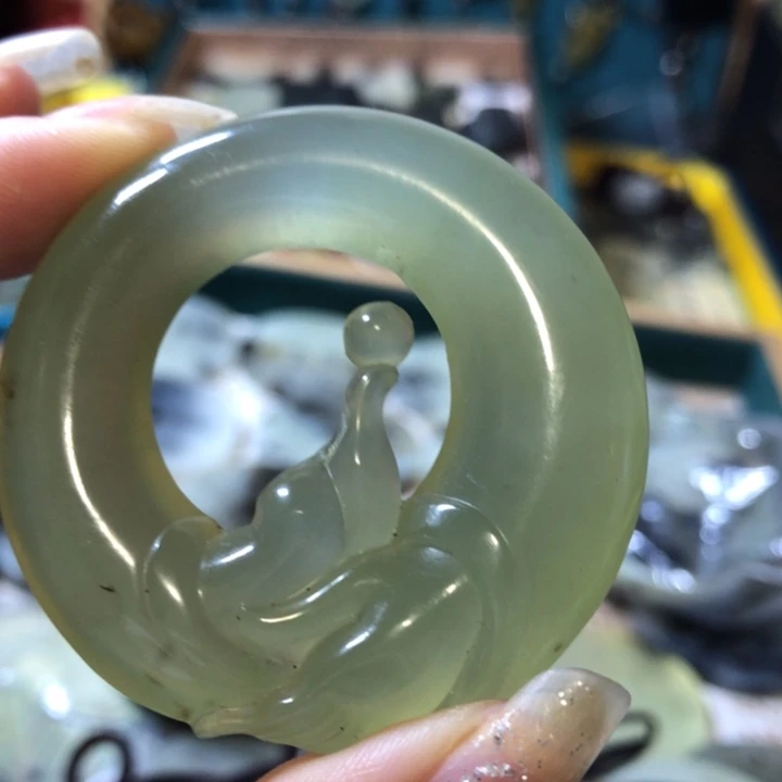 岫玉未镶嵌岫玉挂件