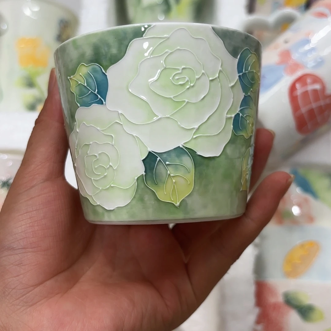 手绘创意高温釉下彩陶瓷