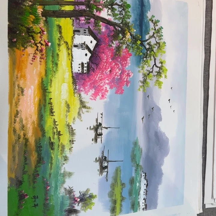油画在一起的时候就是