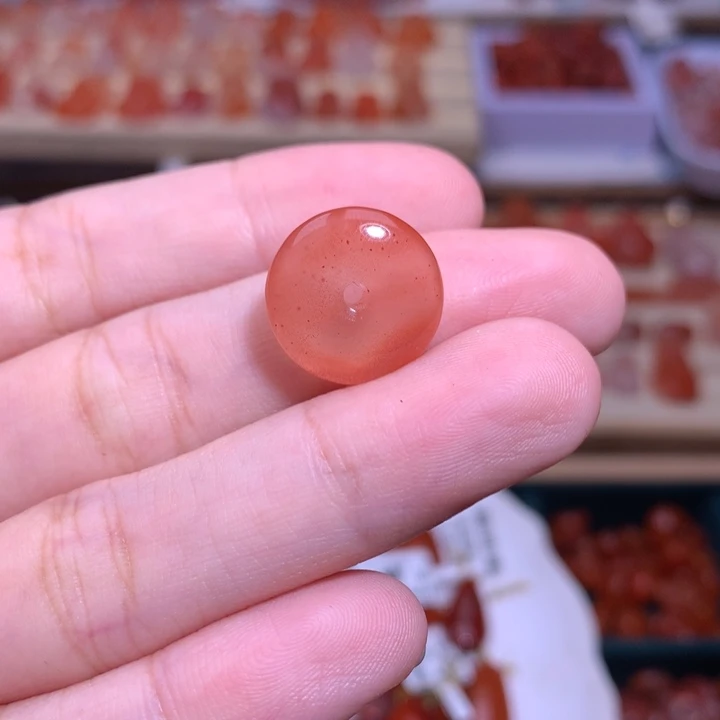 南红玛瑙未镶嵌珠宝半成品平安扣