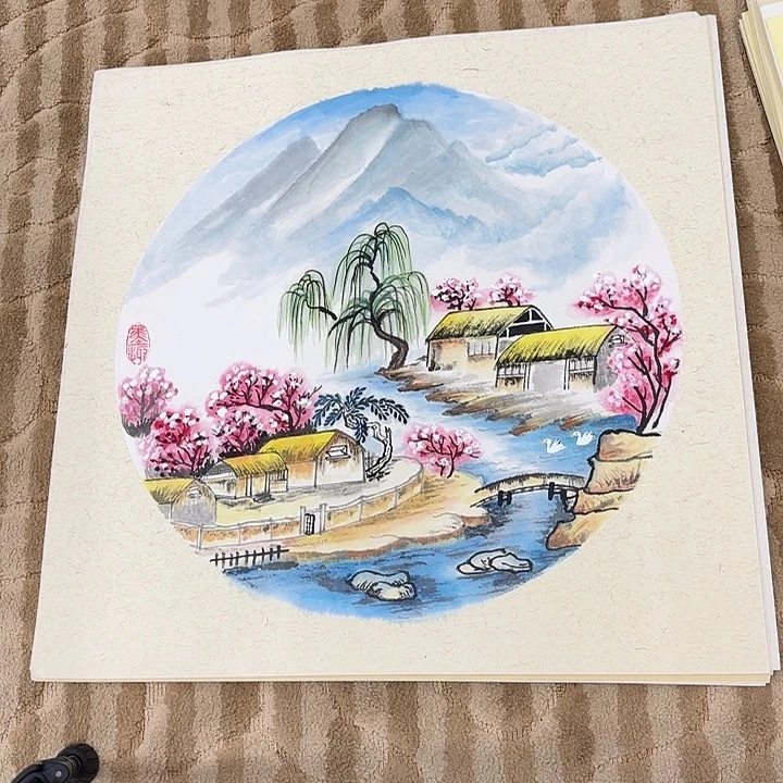 国画花鸟等图案50.50