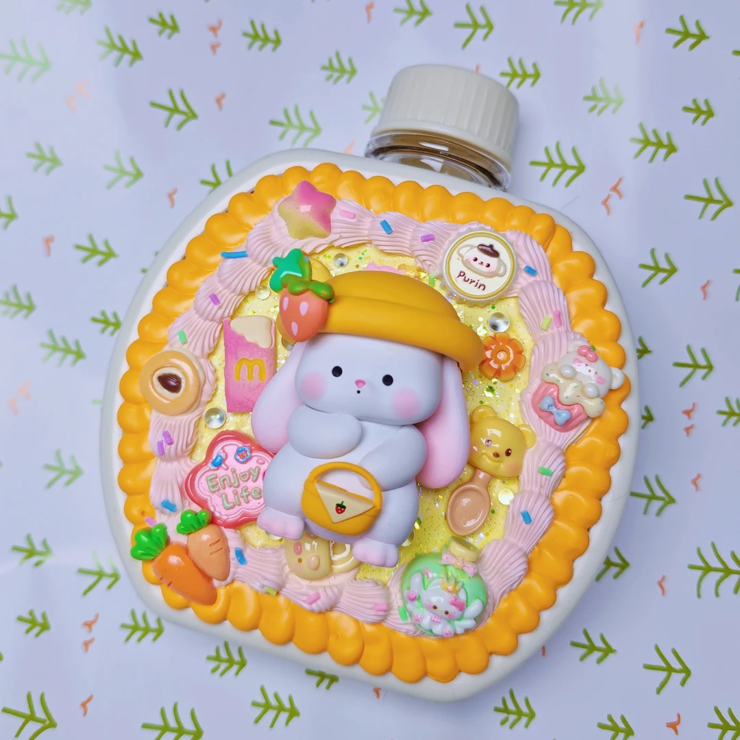 奶油胶diy水壶单仓双仓ins风可爱少女送闺蜜送女友礼物