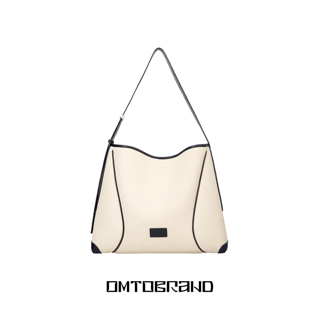 【张雅钦同款】omto燕麦软hobo包仿帆布包通勤斜挎托特包大容量女