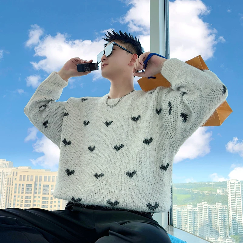 冬季新款爆款男士针织衫韩版休闲宽松百搭毛衣潮流加厚秋冬季线衣