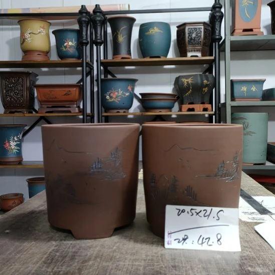紫砂花盆库存尾货清仓