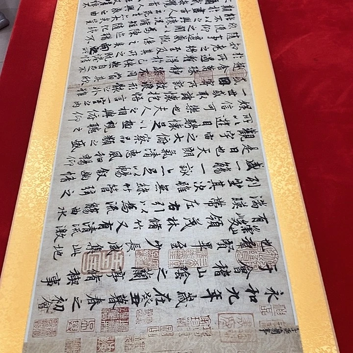 手工装裱国画作品