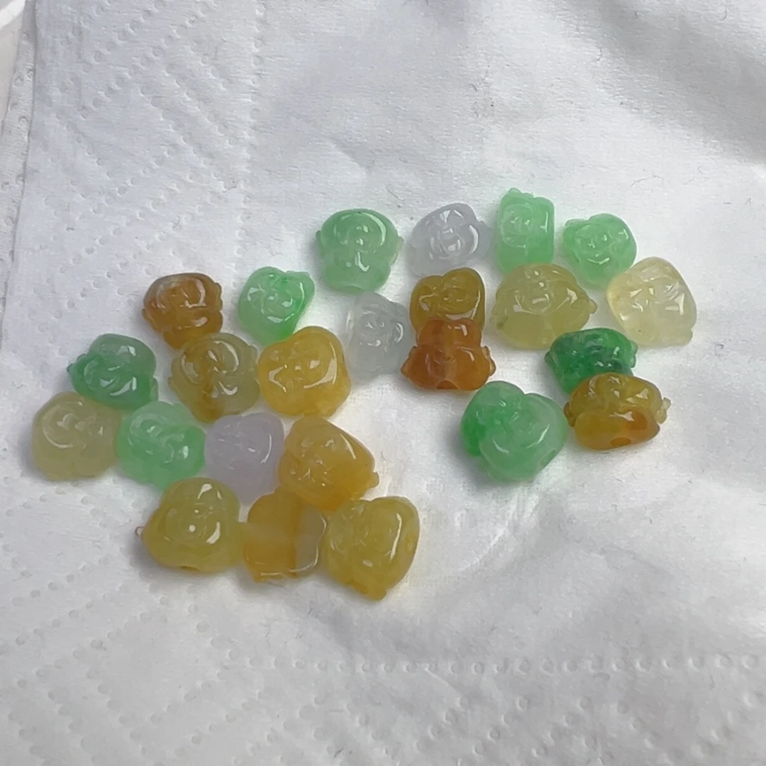 翡翠散珠佛头珠一颗可挑