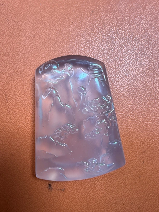 精品俄料山水牌吊坠