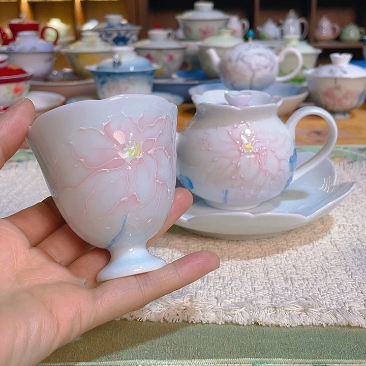 【闪购商品】海****蓝国色惊城壶➕杯壶承