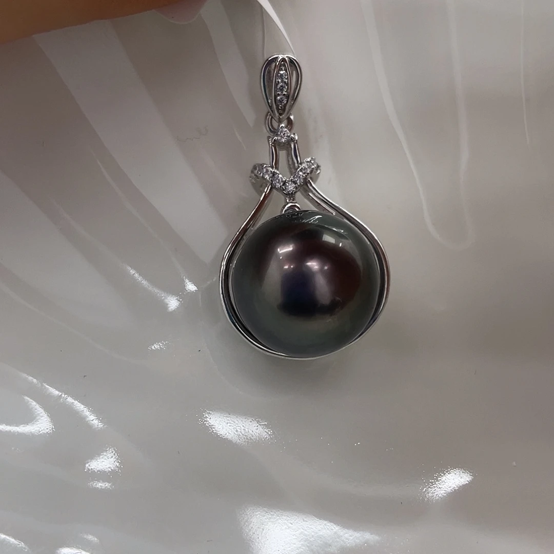 颈饰淡水珍珠银S925镶嵌