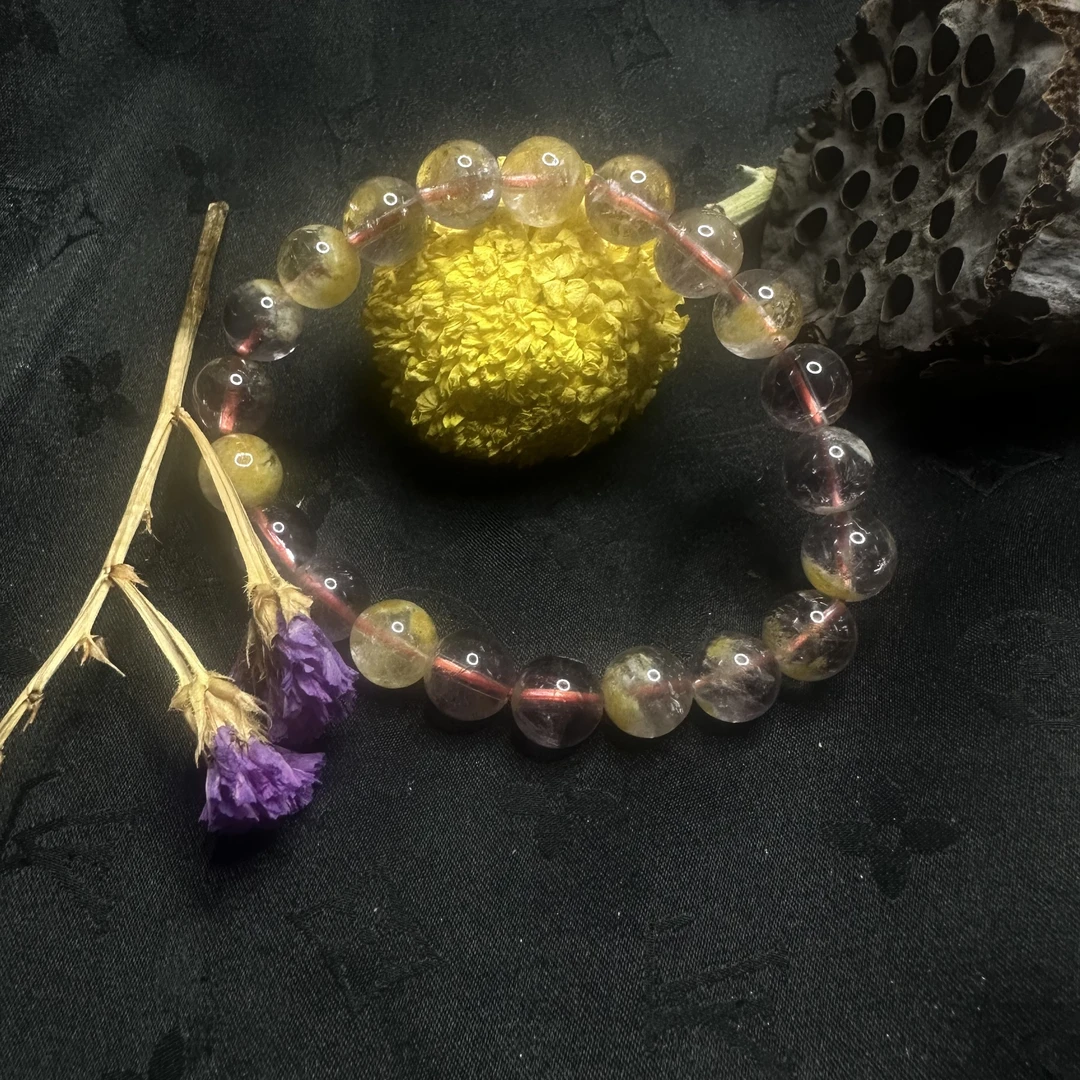 【玉合缘】天然紫黄晶精美手串 6911