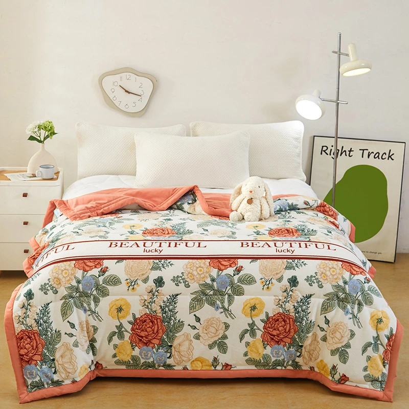 2025春秋新款牛奶绒被加厚保暖舒适绒冬被双面绒舒适宝宝绒单被子