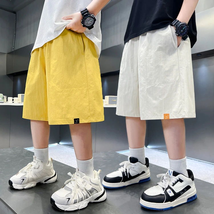 男童夏装速干短裤大童夏季裤子多巴胺男孩五七分裤潮儿童沙滩中裤