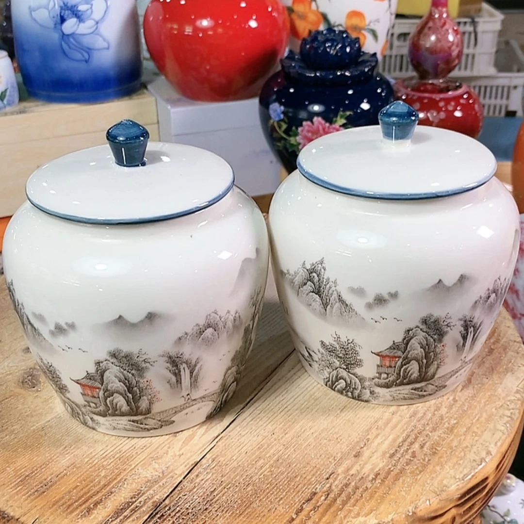 【闪购商品】瓷片陶瓷茶叶罐密封罐