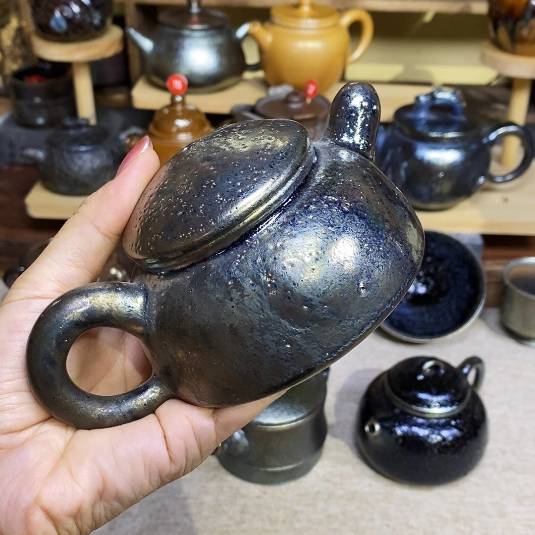 享***活云南建水柴烧微瑕碳化壶