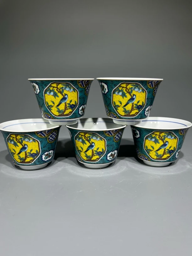 37精致陶瓷国潮釉下彩主人杯五客