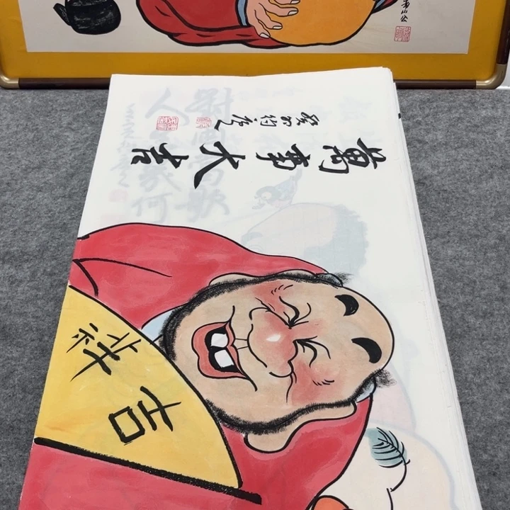 国画手绘禅意画一物一拍