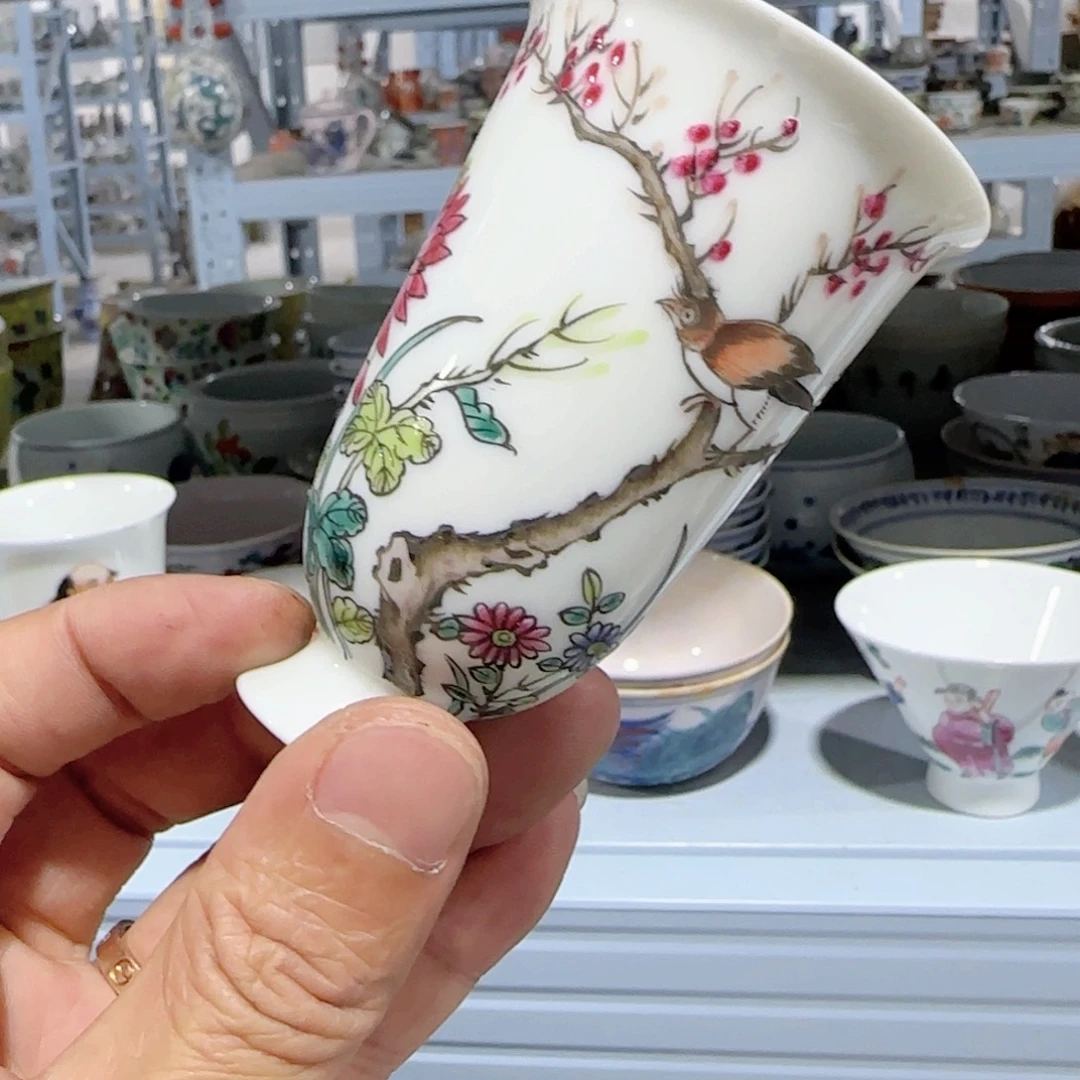 手绘瓷器，全部处理