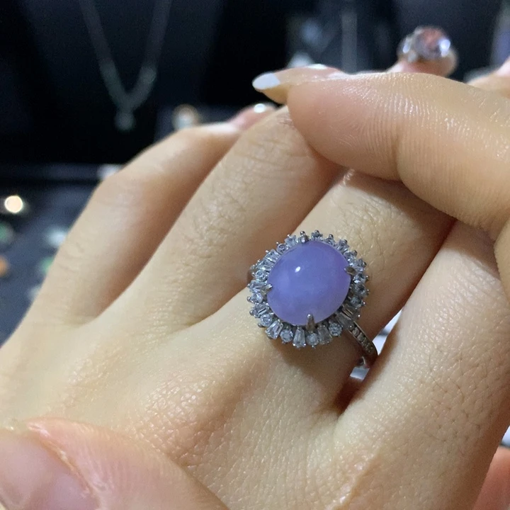 翡翠银S925镶嵌戒指
