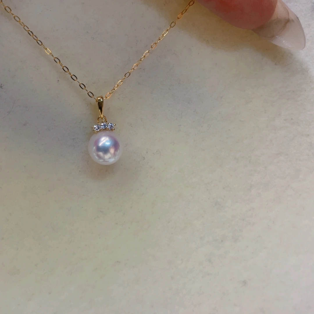 c***y海水珍珠银S925镶嵌吊坠(赠链)