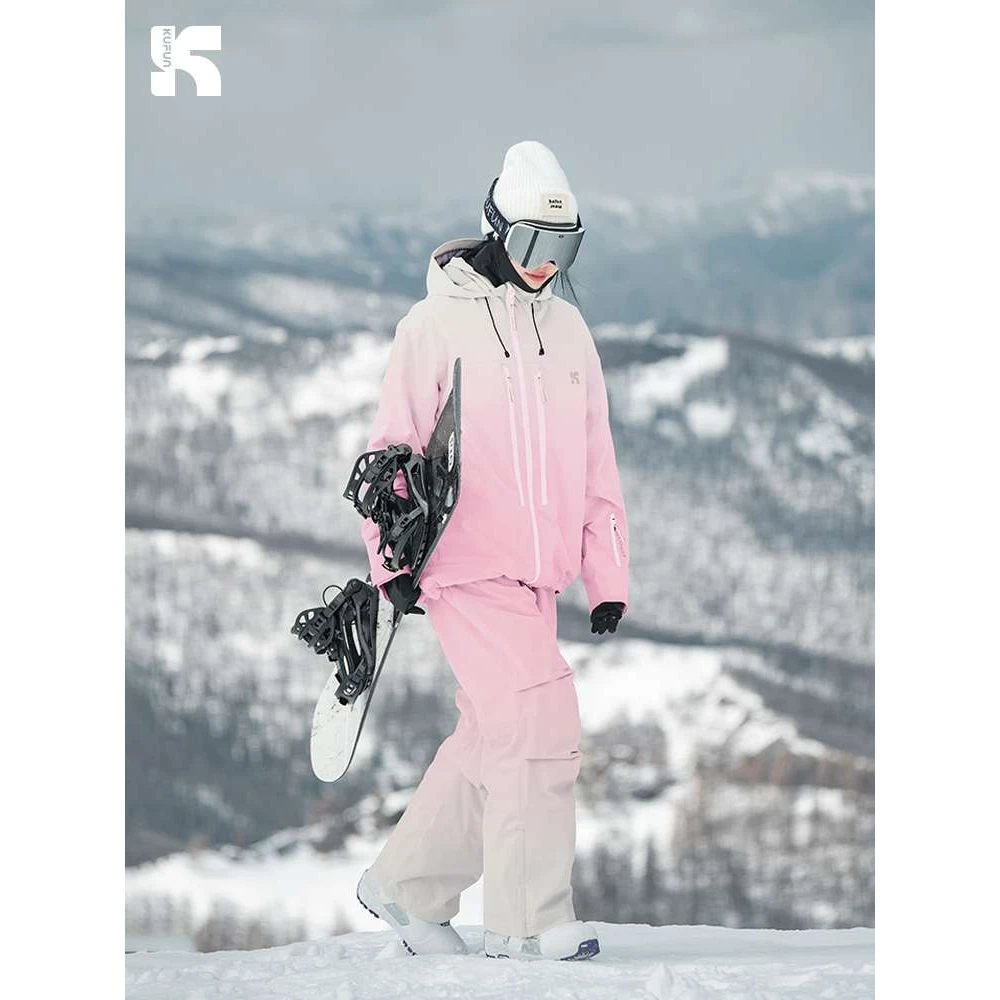 酷峰追光滑雪服套装2025新款雪衣雪裤女冬季男士宽松透气滑雪服