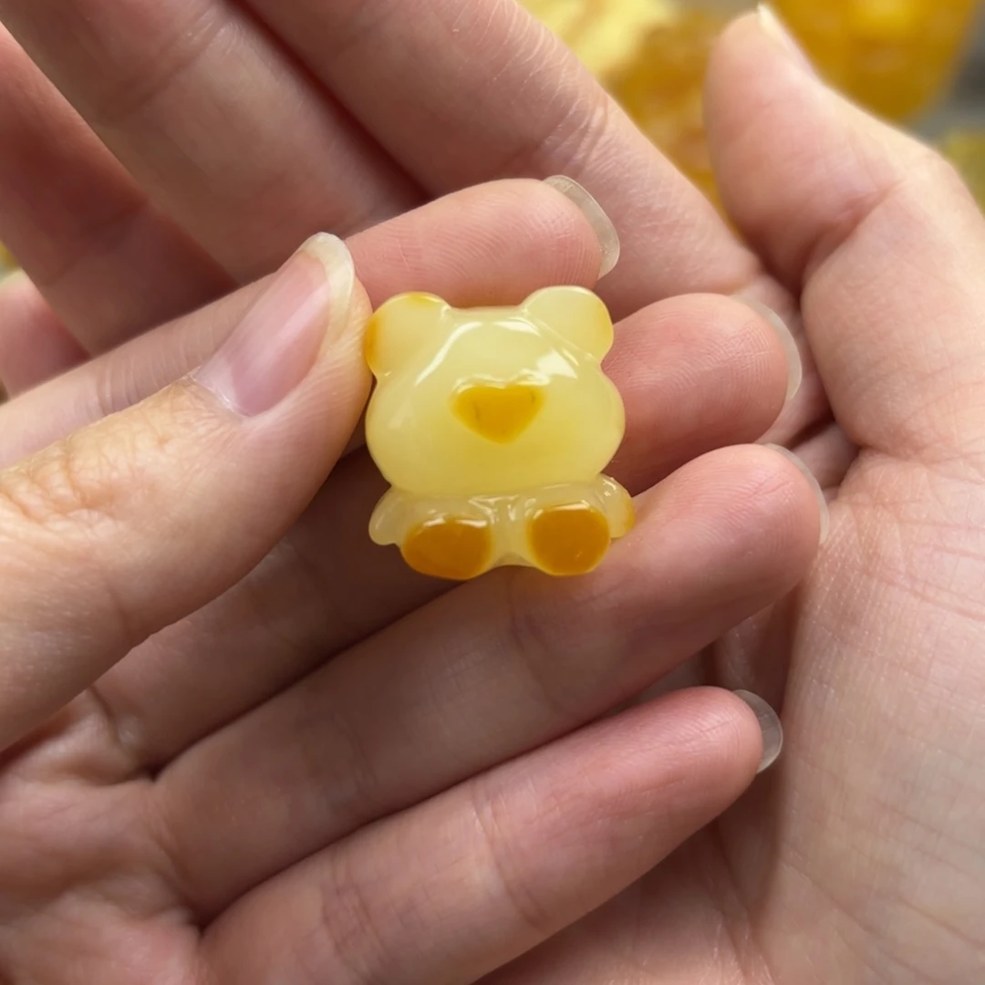 裸石蜜蜡未镶嵌蜜蜡吊坠打孔不退不换