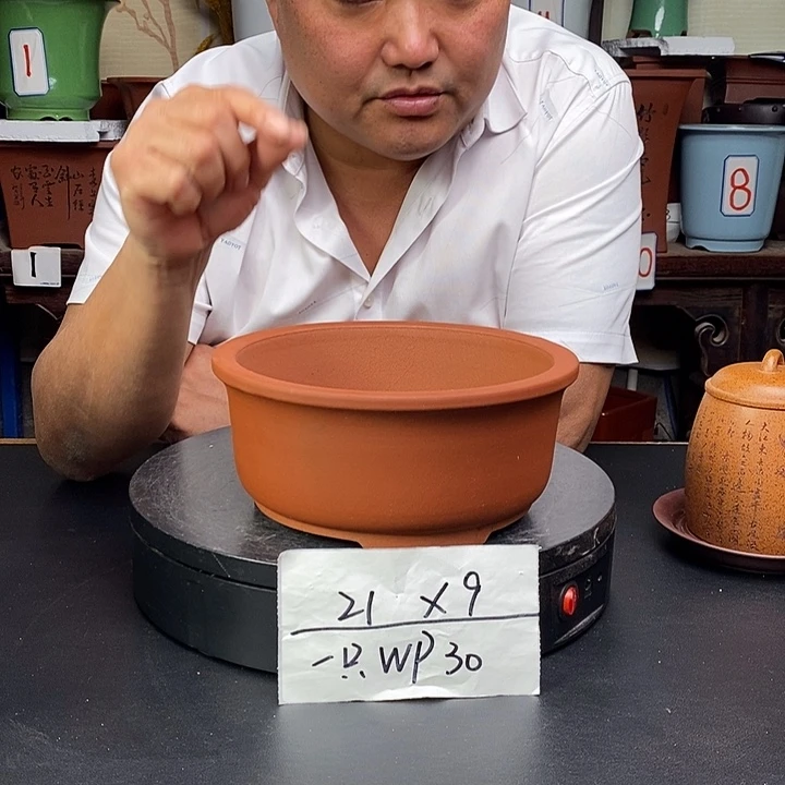 紫砂花盆货号一只WP30
