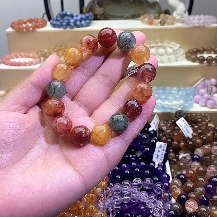 水晶手链未镶嵌一**?彩娇花14