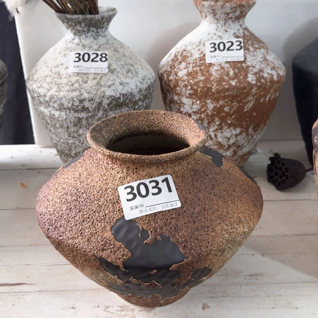 摆件景德镇高温花瓶编号3031高23口10默认无孔